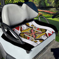 Queen Of Hearts Playing Card Print Golf Cart Seat Cover