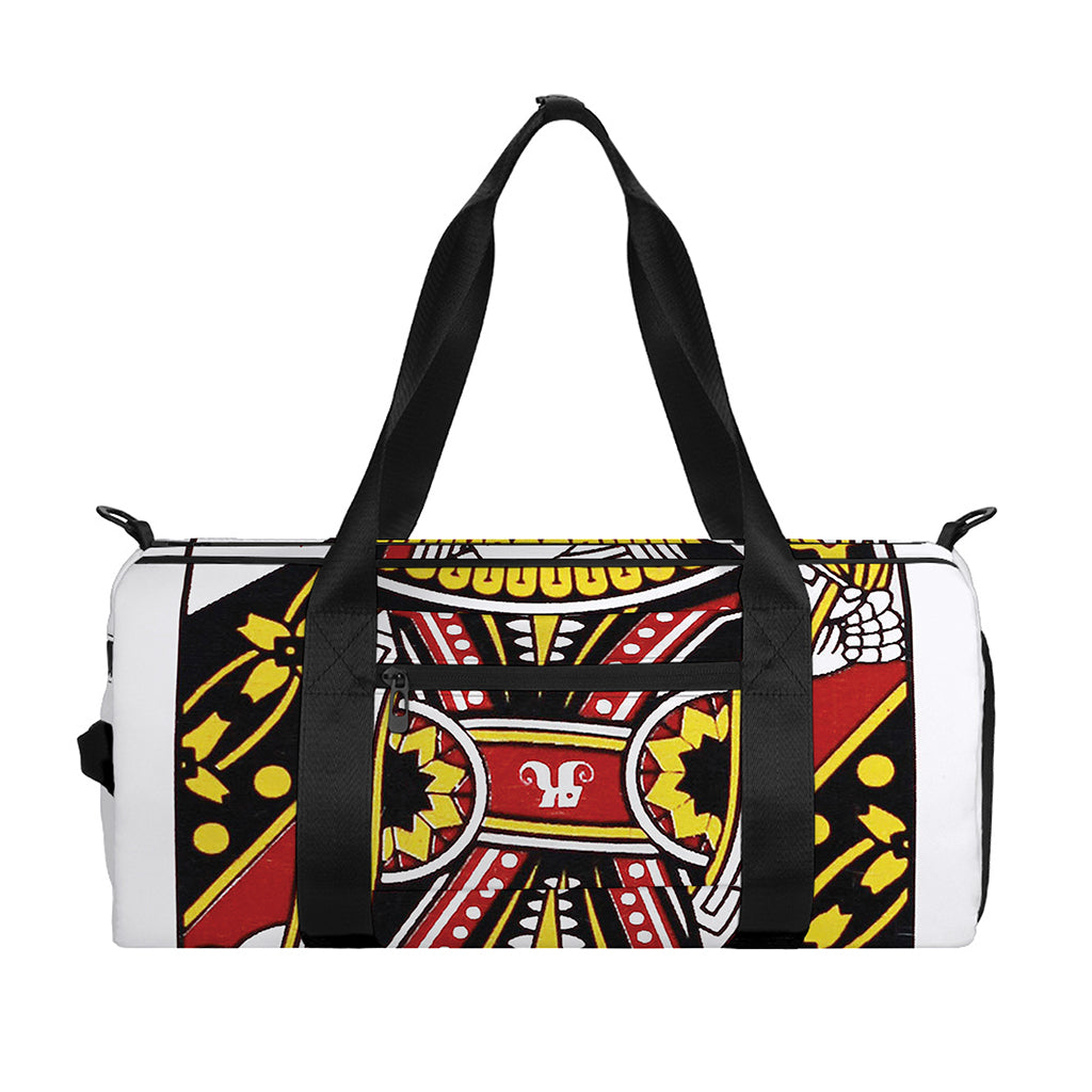 Queen Of Hearts Playing Card Print Gym Bag