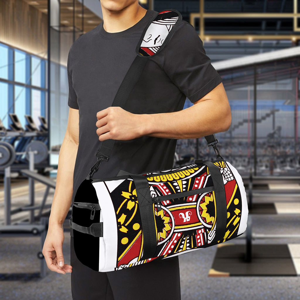 Queen Of Hearts Playing Card Print Gym Bag