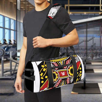 Queen Of Hearts Playing Card Print Gym Bag