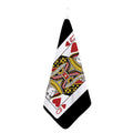 Queen Of Hearts Playing Card Print Hand Towel
