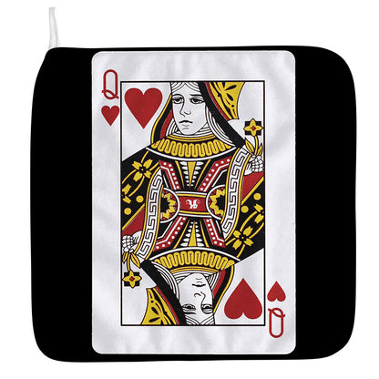 Queen Of Hearts Playing Card Print Hand Towel