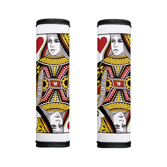 Queen Of Hearts Playing Card Print Handle Covers