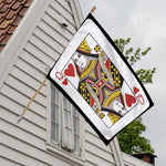 Queen Of Hearts Playing Card Print House Flag