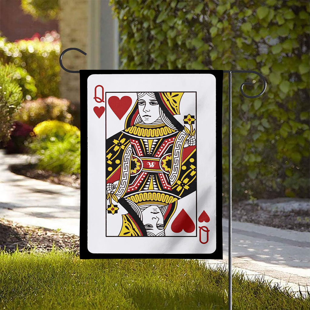 Queen Of Hearts Playing Card Print House Flag