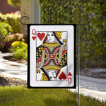 Queen Of Hearts Playing Card Print House Flag