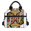 Queen Of Hearts Playing Card Print Insulated Lunch Bag