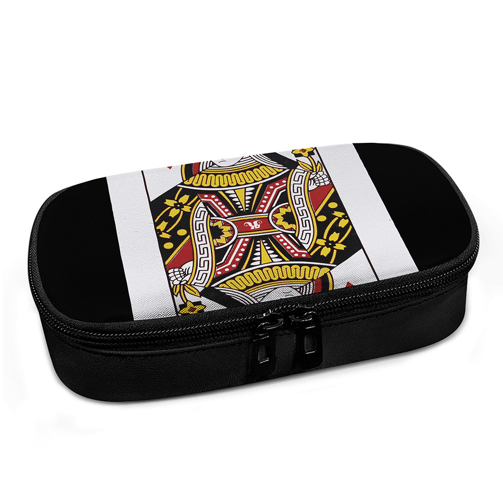 Queen Of Hearts Playing Card Print Insulin Cooler Travel Case