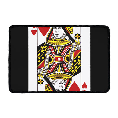 Queen Of Hearts Playing Card Print Kitchen Mat
