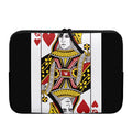 Queen Of Hearts Playing Card Print Laptop Sleeve