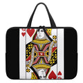 Queen Of Hearts Playing Card Print Laptop Sleeve With Handle