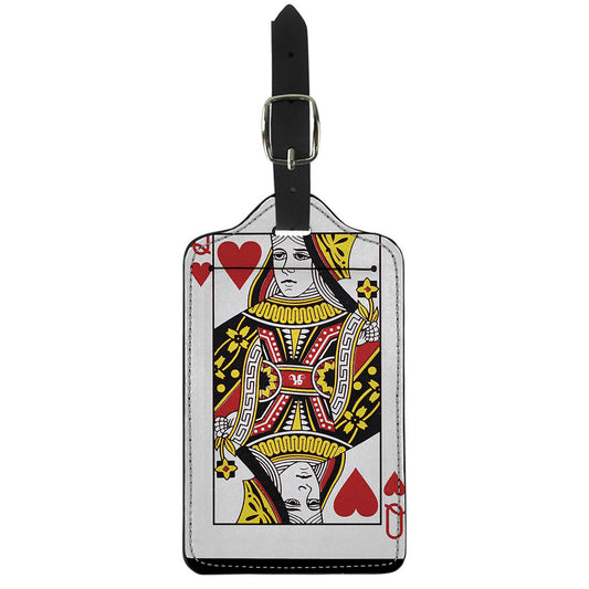 Queen Of Hearts Playing Card Print Luggage Tag
