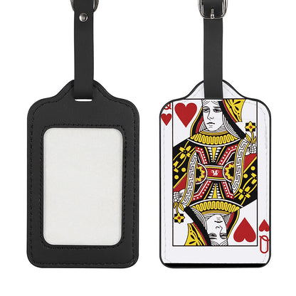 Queen Of Hearts Playing Card Print Luggage Tag