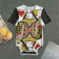 Queen Of Hearts Playing Card Print Men's Bodysuit