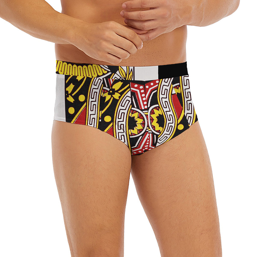 Queen Of Hearts Playing Card Print Men's Briefs