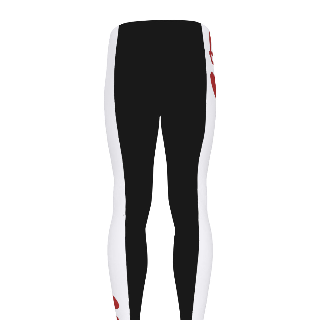 Queen Of Hearts Playing Card Print Men's leggings