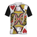Queen Of Hearts Playing Card Print Men's Athletic T-Shirt