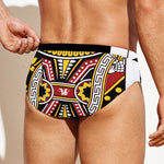 Queen Of Hearts Playing Card Print Men's Swim Briefs