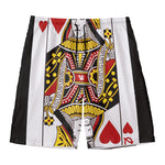 Queen Of Hearts Playing Card Print Men's Swim Trunks