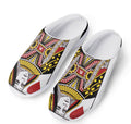 Queen Of Hearts Playing Card Print Mesh Casual Shoes