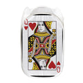 Queen Of Hearts Playing Card Print Mesh Laundry Hamper