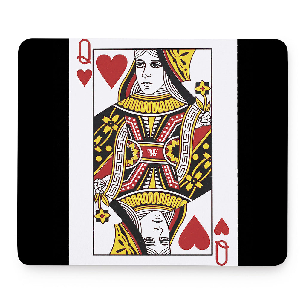 Queen Of Hearts Playing Card Print Mouse Pad