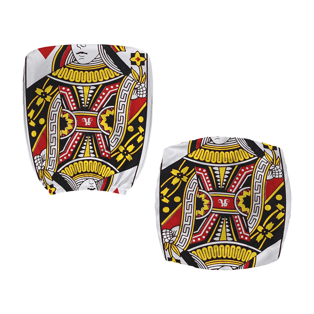 Queen Of Hearts Playing Card Print Office Chair Cover