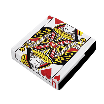 Queen Of Hearts Playing Card Print Outdoor Seat Cushion Cover