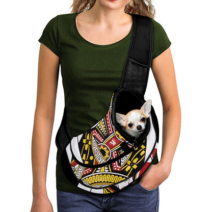 Queen Of Hearts Playing Card Print Pet Sling Carrier