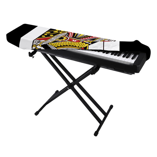 Queen Of Hearts Playing Card Print Piano Keyboard Cover