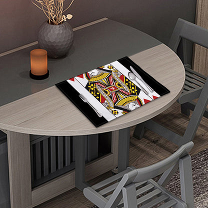 Queen Of Hearts Playing Card Print Placemat