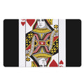 Queen Of Hearts Playing Card Print Polyester Doormat