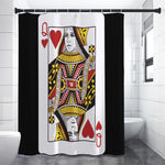 Queen Of Hearts Playing Card Print Premium Shower Curtain