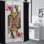 Queen Of Hearts Playing Card Print Premium Shower Curtain