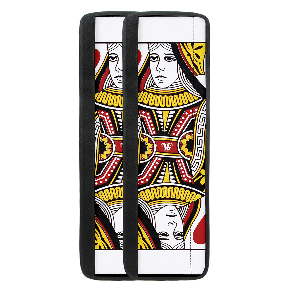 Queen Of Hearts Playing Card Print Refrigerator Handle Covers