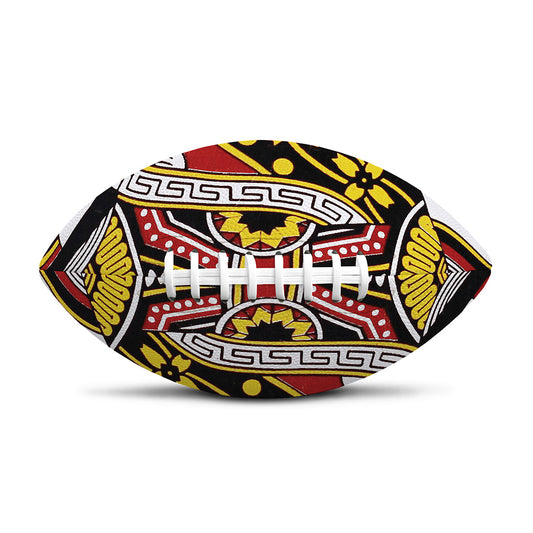 Queen Of Hearts Playing Card Print Rugby Ball