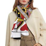 Queen Of Hearts Playing Card Print Scarf