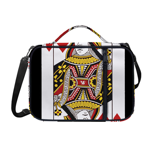 Queen Of Hearts Playing Card Print Shoulder Strap Bible Bag
