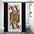 Queen Of Hearts Playing Card Print Shower Curtain