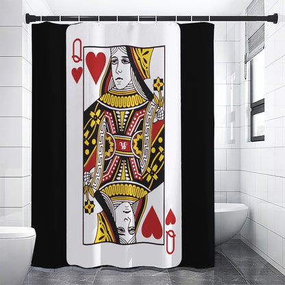 Queen Of Hearts Playing Card Print Shower Curtain