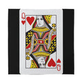 Queen Of Hearts Playing Card Print Silk Bandana