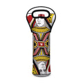 Queen Of Hearts Playing Card Print Single Neoprene Wine Tote