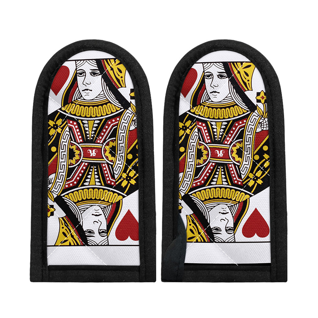 Queen Of Hearts Playing Card Print Skillet Handle Cover
