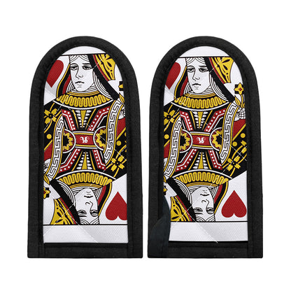 Queen Of Hearts Playing Card Print Skillet Handle Cover