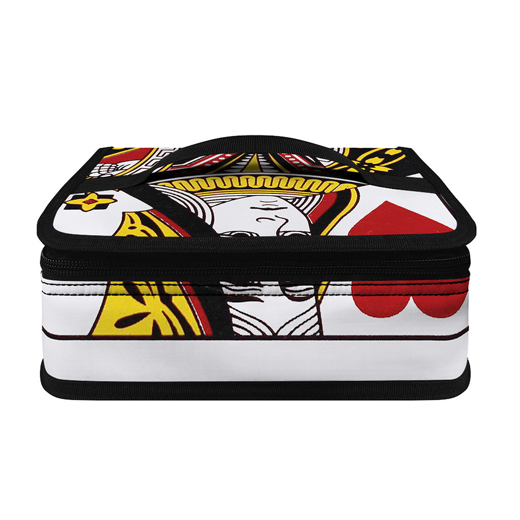 Queen Of Hearts Playing Card Print Small Lunch Bag