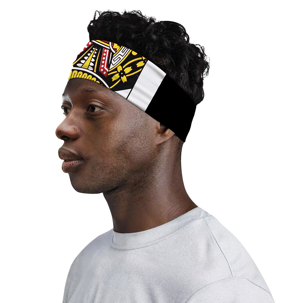 Queen Of Hearts Playing Card Print Sports Headband