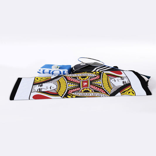 Queen Of Hearts Playing Card Print Sports Towel