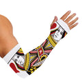 Queen Of Hearts Playing Card Print Sun Protection Arm Sleeves