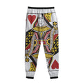 Queen Of Hearts Playing Card Print Sweatpants