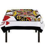 Queen Of Hearts Playing Card Print Tablecloth
